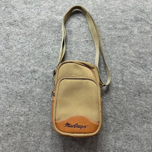 MacGregor Camera Bag Small Khaki Beige Adjustable Strap 460S 7.5" x 3.5" x 3" - Picture 1 of 13